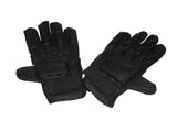 iiSports Paintball Airsoft Vented Armored Full Finger Leather Black Gloves