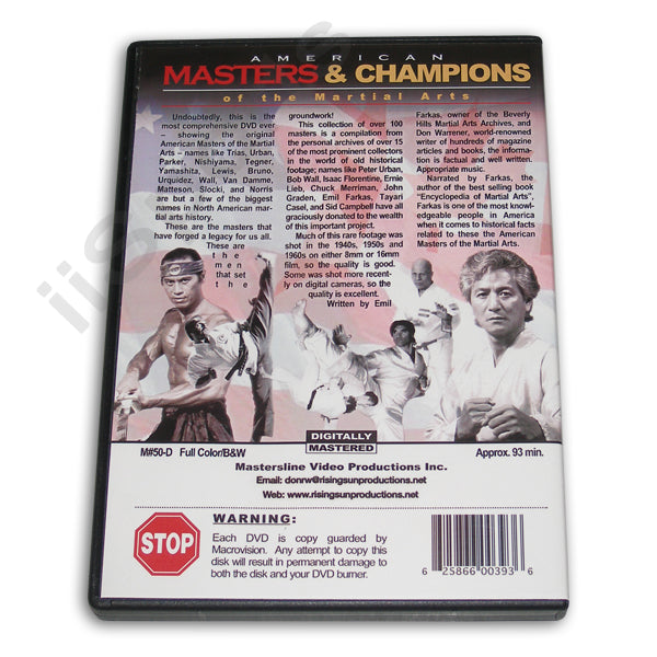 American Masters & Champions Martial Arts DVD