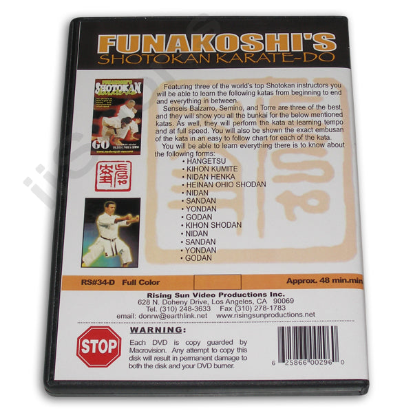 Funakoshi Shotokan Karate Do #5 DVD Balzarro, Semino & Torre