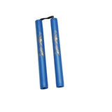 12" Blue Rubber Practice Nunchaku with Rope