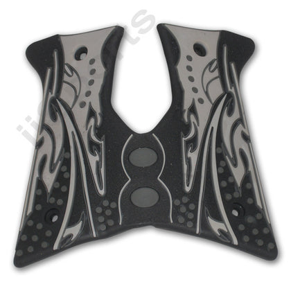 Tippmann 98 Paintball Gun 3D Textured Rubber Wrap Around 45 Grips BLACK GRAY New