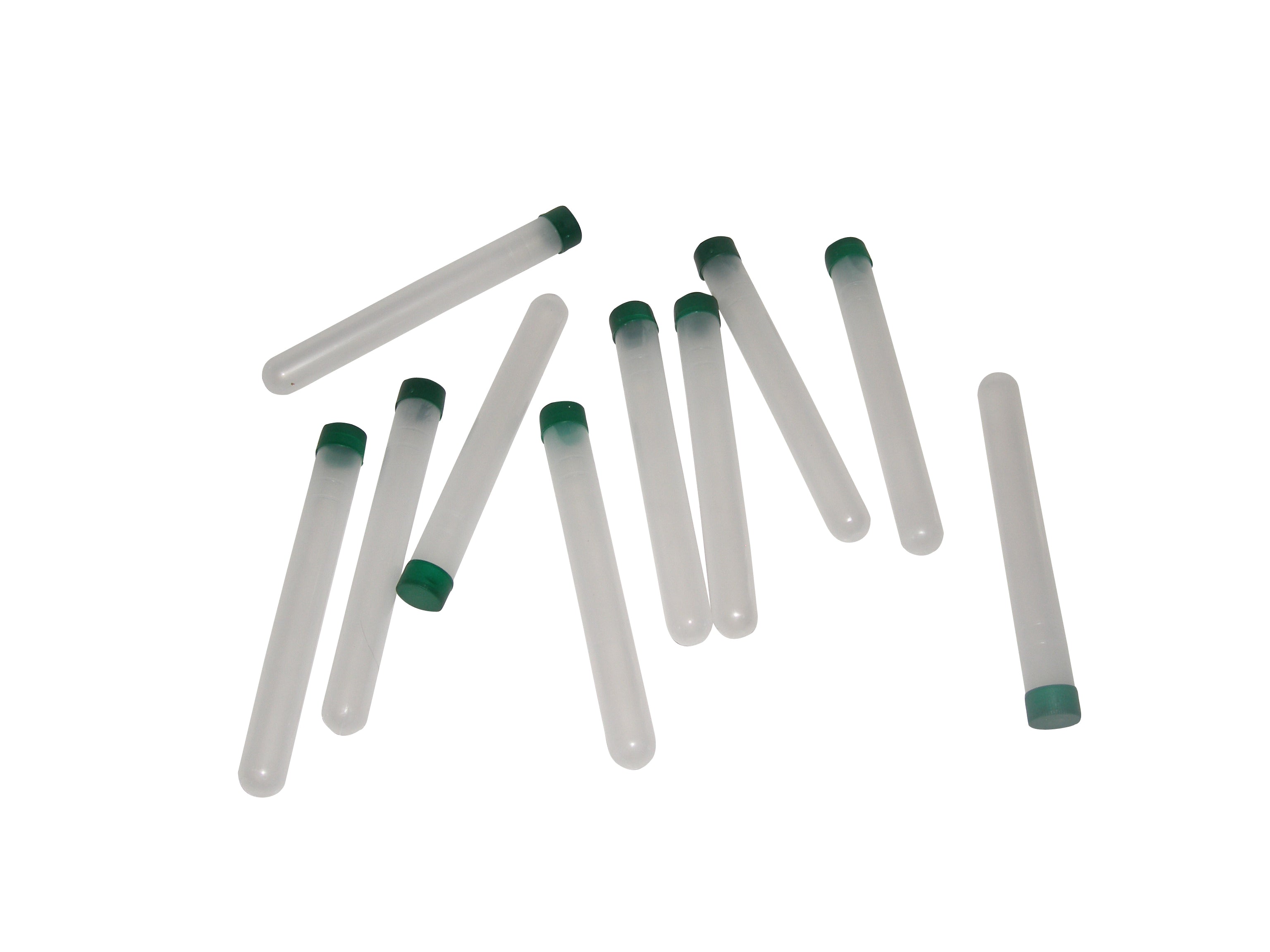 10 Round Stock Play Clear Paintball Tubes + Caps  10 Pack